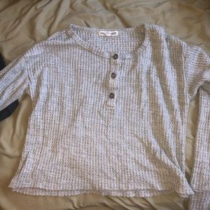 Grey cropped sweater